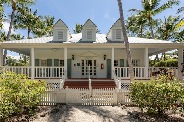 farmhouse-style home with covered porch