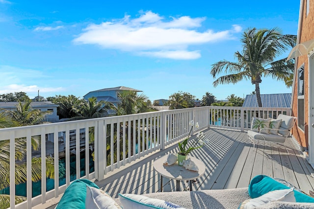 deck featuring an outdoor hangout area