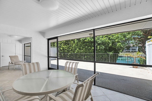 view of sunroom