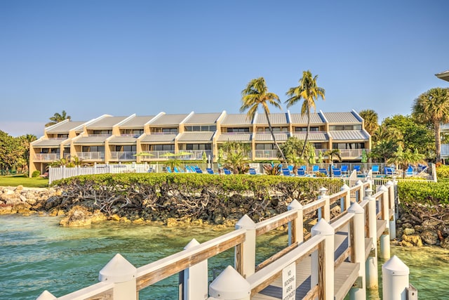 1133 W Ocean Dr Unit 2, Key Colony, FL 33051 - view of dock featuring a water view and a residential view