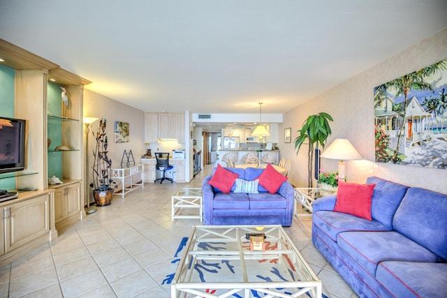 1133 W Ocean Dr Unit 2, Key Colony, FL 33051 - living area featuring light tile patterned flooring and visible vents
