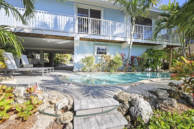 view of pool with a patio