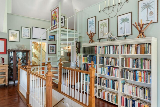 corridor featuring hardwood / wood-style floors