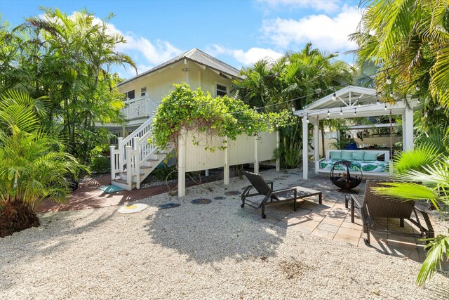 exterior space featuring a gazebo