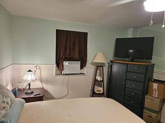 bedroom with cooling unit