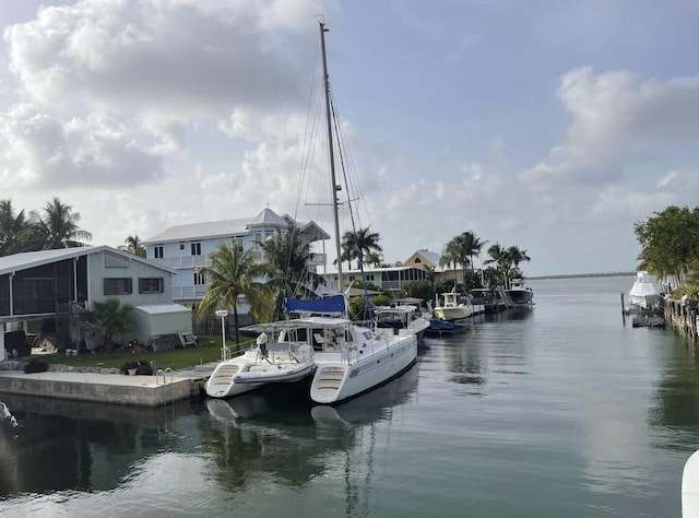 water view with a dock