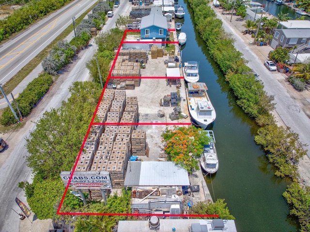 25081 Overseas Hwy, Summerland, FL 33042 - aerial overview of property's location featuring property boundaries highlighted and a nearby body of water