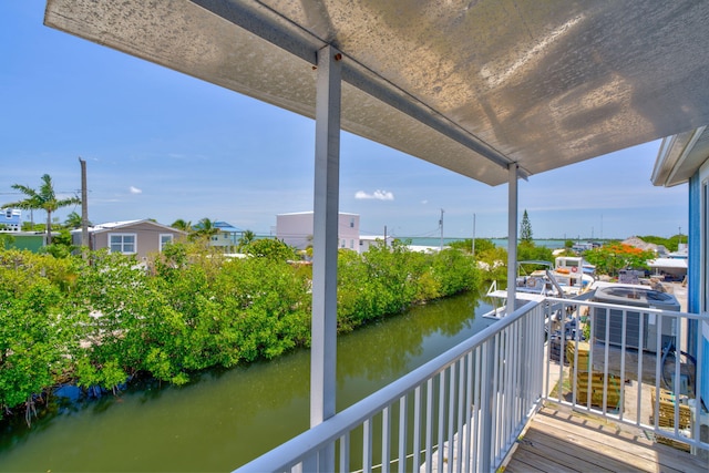 25081 Overseas Hwy, Summerland, FL 33042 - balcony with a water view and central AC unit