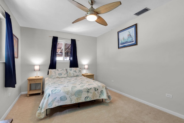 634 Ponce De Leon Blvd, Key Largo, FL 33037 - carpeted bedroom with baseboards and a ceiling fan