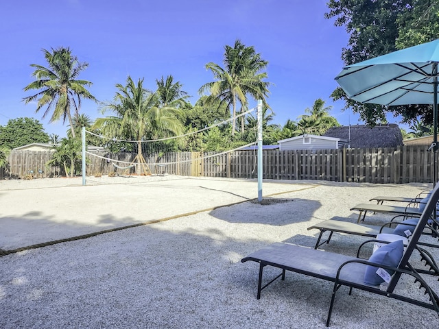 view of community with volleyball court