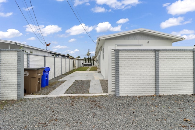 exterior space featuring fence