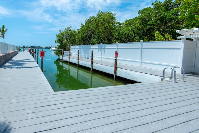 view of dock