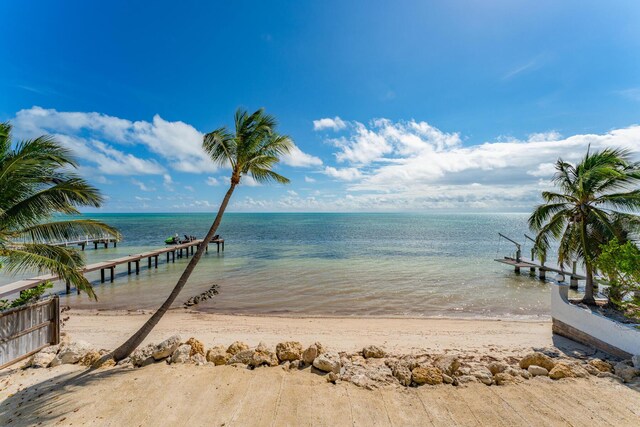 75055 Overseas Hwy, Islamorada, FL 33036 - view of dock featuring a beach view and a water view
