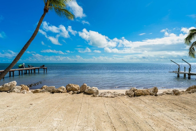 75055 Overseas Hwy, Islamorada, FL 33036 - water view with a boat dock and a beach view