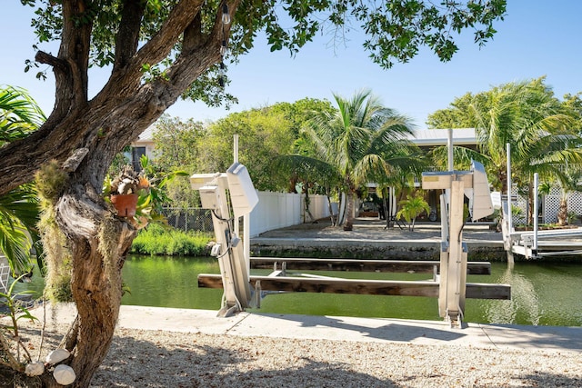 22738 Blackbeard Ln, Cudjoe, FL 33042 - dock featuring a water view