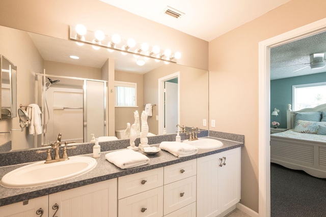 22738 Blackbeard Ln, Cudjoe, FL 33042 - ensuite bathroom with a shower stall and double vanity