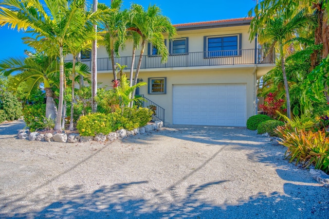 view of front facade with a garage