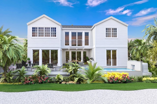 1314 Johnson St, Key West, FL 33040 - back of house with a metal roof and a standing seam roof