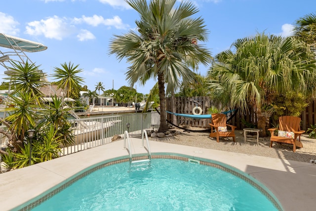 view of pool with a patio area