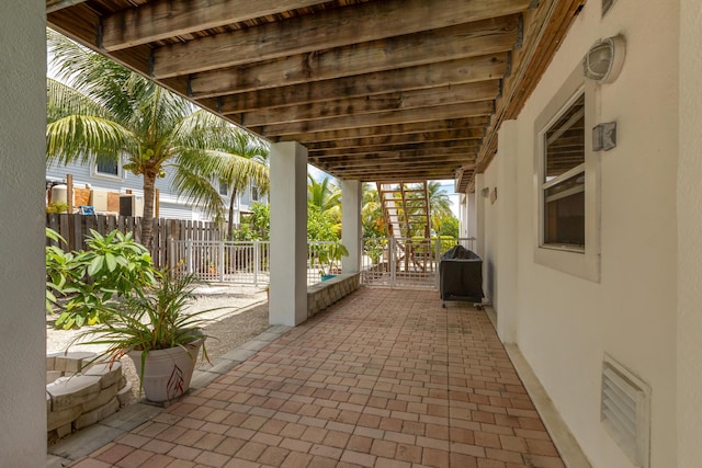 view of patio / terrace featuring grilling area