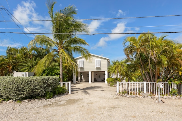 coastal home with a carport