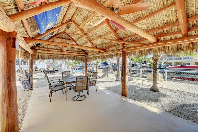 view of patio with a gazebo