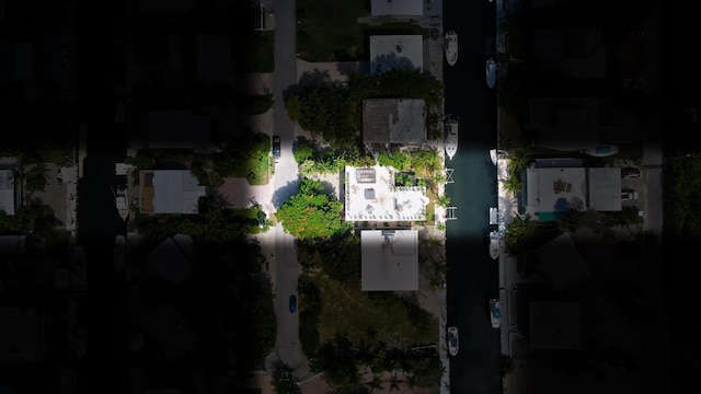 view of aerial view at night