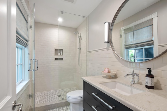 1109 Fleming St, Key West, FL 33040 - full bath featuring a stall shower, toilet, vanity, and healthy amount of natural light