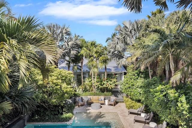 1109 Fleming St, Key West, FL 33040 - view of pool featuring an outdoor living space and a patio