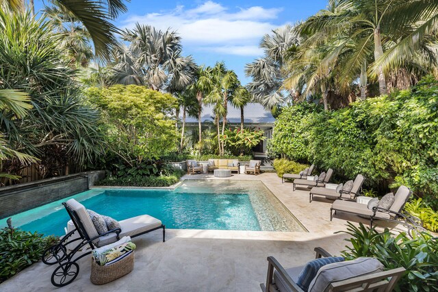 1109 Fleming St, Key West, FL 33040 - outdoor pool featuring an outdoor hangout area and a patio