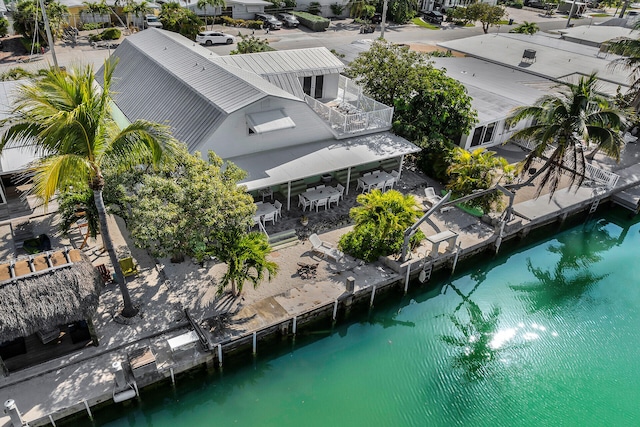 241 5th St, Key Colony, FL 33051 - aerial view of property and surrounding area with a large body of water