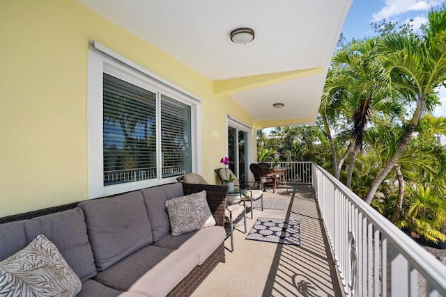 balcony featuring outdoor lounge area