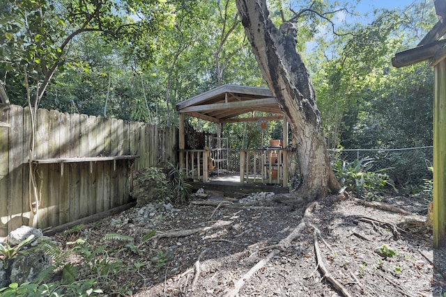 view of yard featuring a gazebo