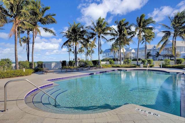 view of pool with a patio area