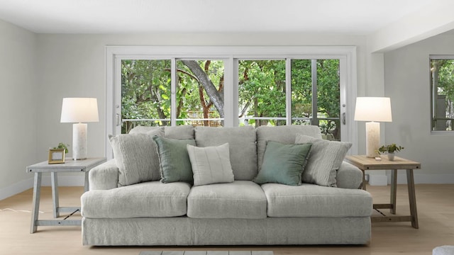 82260 Overseas Hwy, Islamorada, FL 33036 - living area featuring baseboards and wood finished floors