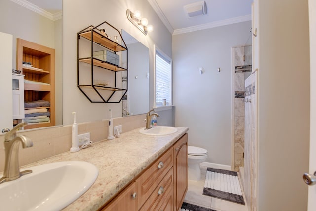 480 E 105th Street Ocean St, Marathon, FL 33050 - full bath with toilet, a sink, and ornamental molding