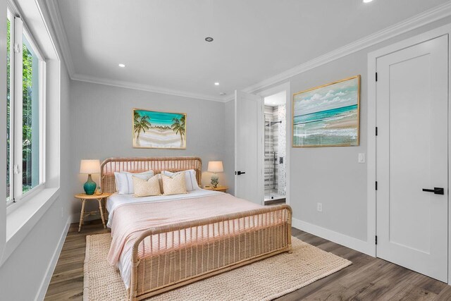 68 Coral Way, Key Largo, FL 33037 - unfurnished room featuring ornamental molding, wood finished floors, and recessed lighting