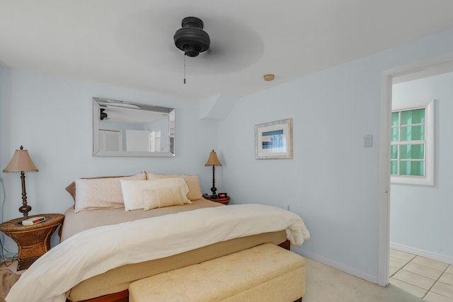 bedroom with ceiling fan