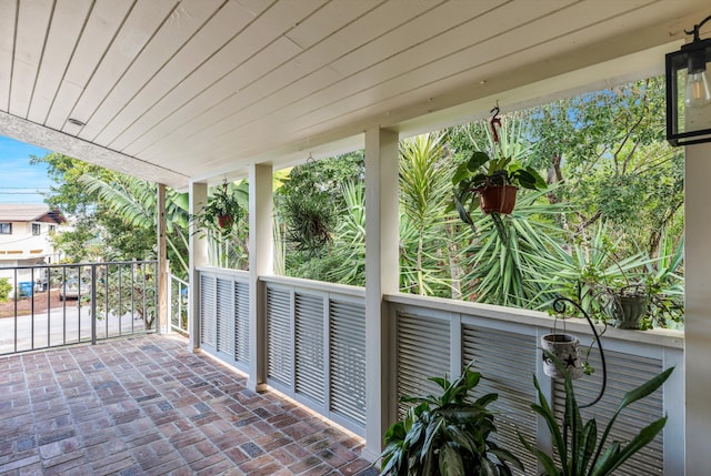 view of patio / terrace with a balcony