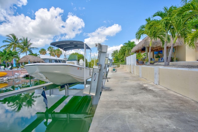 20771 W 2nd Ave, Cudjoe, FL 33042 - view of home's community featuring boat lift and a boat dock