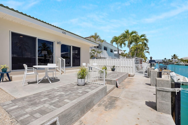 view of patio with fence