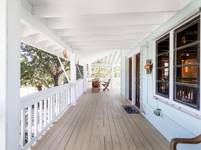 view of wooden terrace