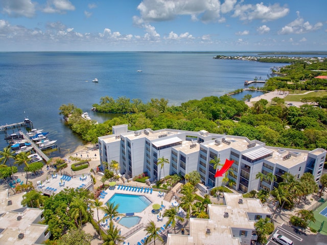 104350 Overseas Hwy Unit B203, Key Largo, FL 33037 - drone / aerial view of a large body of water and apartment complex / building