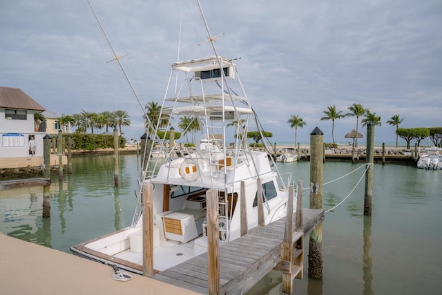 88181 Old Hwy Unit 3F, Islamorada, FL 33036 - dock area with a water view and boat lift