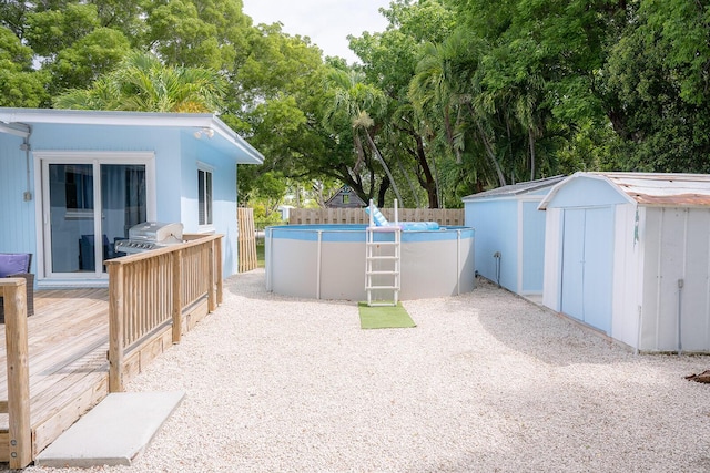 768 Musa Dr, Key Largo, FL 33037 - view of yard with a deck and a shed