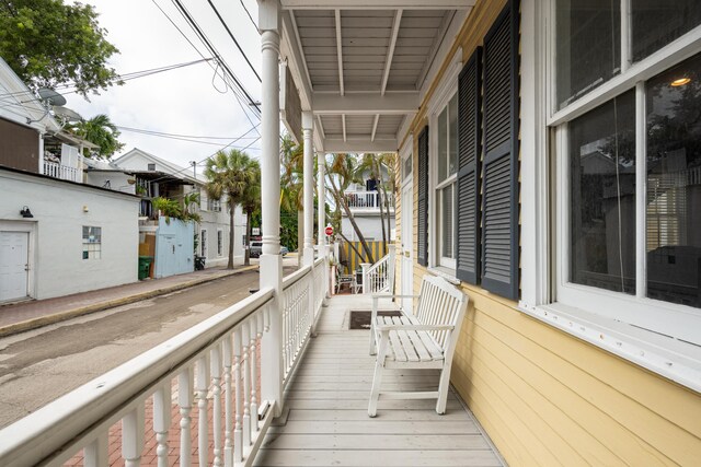 balcony with covered porch