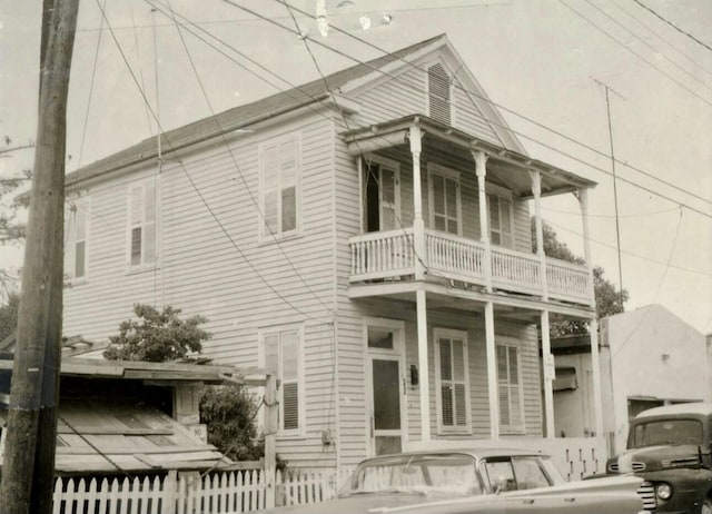 exterior space with a balcony