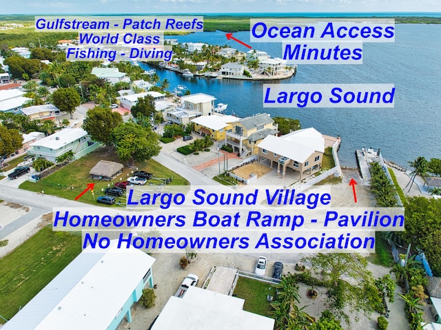 136 1st Rd, Key Largo, FL 33037 - aerial view of a nearby body of water