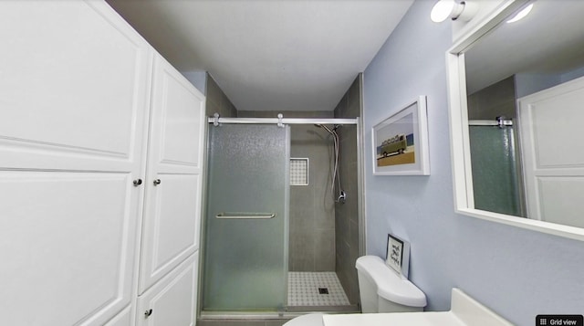 136 1st Rd, Key Largo, FL 33037 - full bath with toilet, a stall shower, and vanity