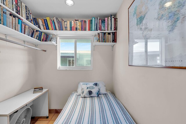 view of tiled bedroom